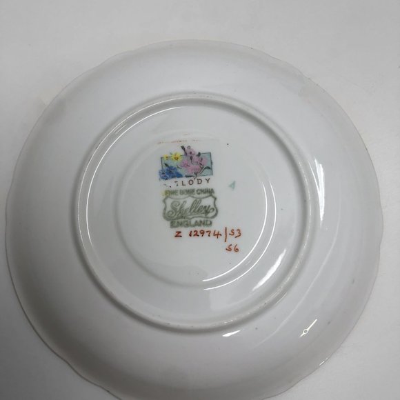 Shelley Ripon Shape, Melody Pattern  Antique Tea Cup and Plate - Picture 7 of 9